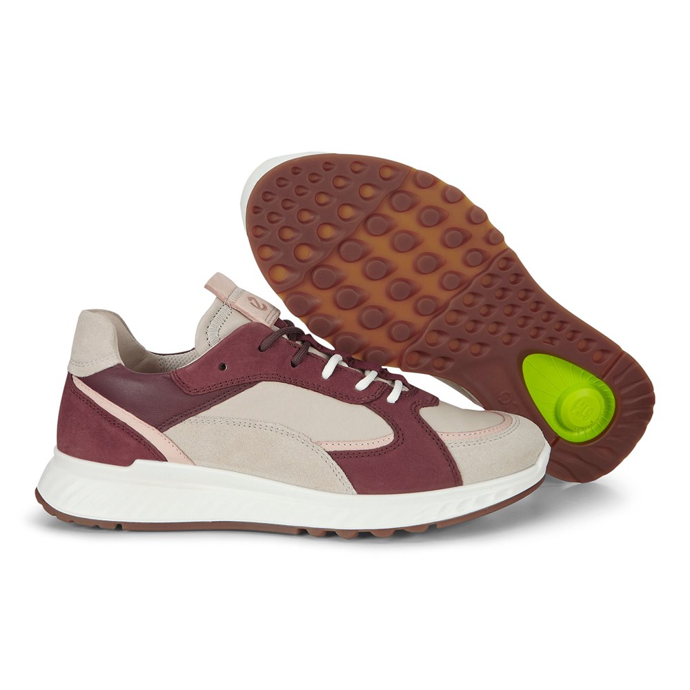 Tenis Mujer - ECCO St.1 - Beige/Rojos - DEM452610